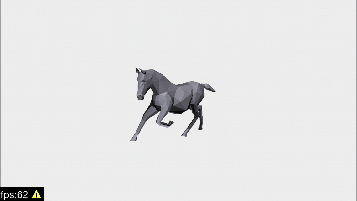 WebGL - 3D horse デモ
