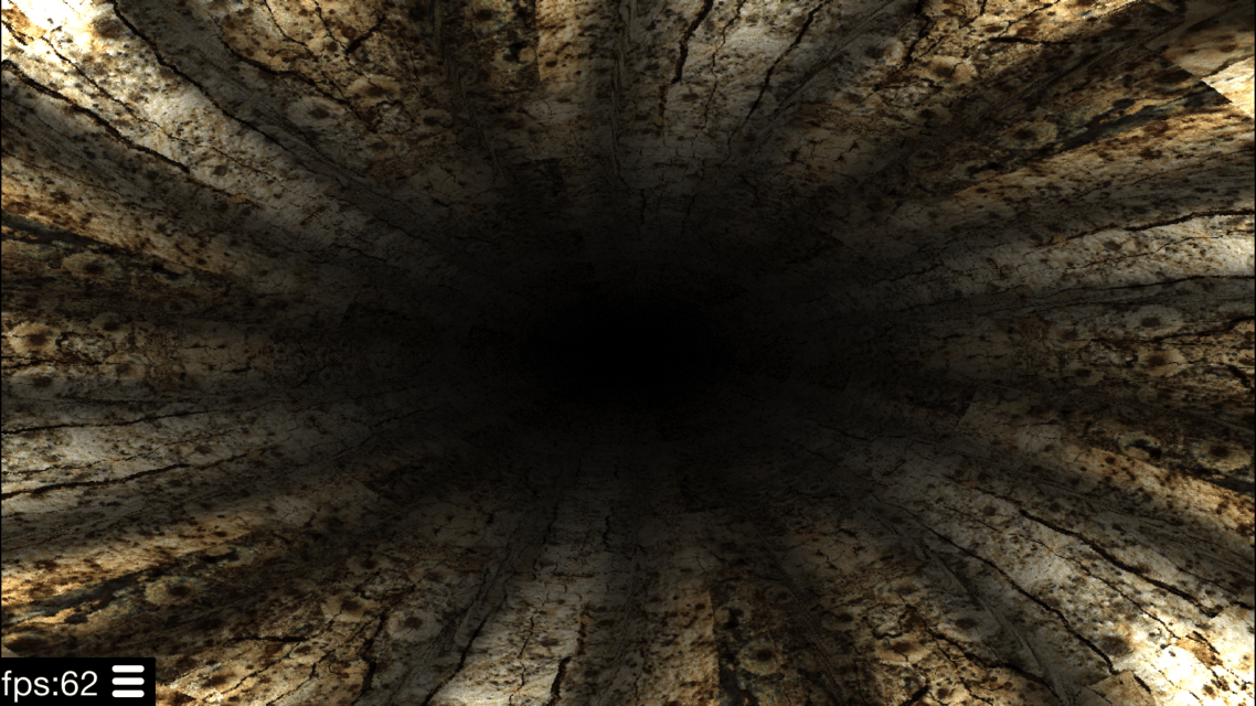 WebGL - Striped Tunnel デモ
